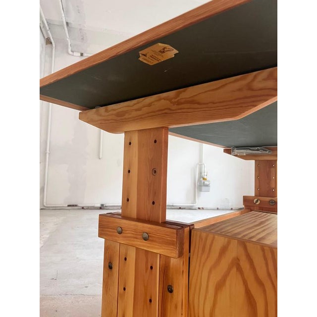 Brown Height-Adjustable Desk in Pine by Trekanten For Sale - Image 8 of 11