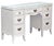 Traditional Mid-Century Pinted Mahogany Desk or Vanity With Glass Top, Usa, 1940s For Sale - Image 3 of 6