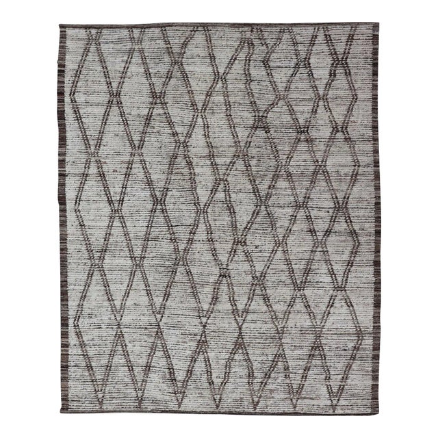 Tribal Moroccan Rug by Keivan Woven Arts With Intricate Diamond Pattern For Sale