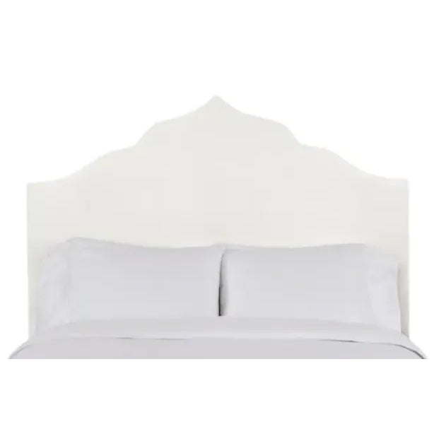 Clementine Twin Headboard, Ivory Velvet For Sale
