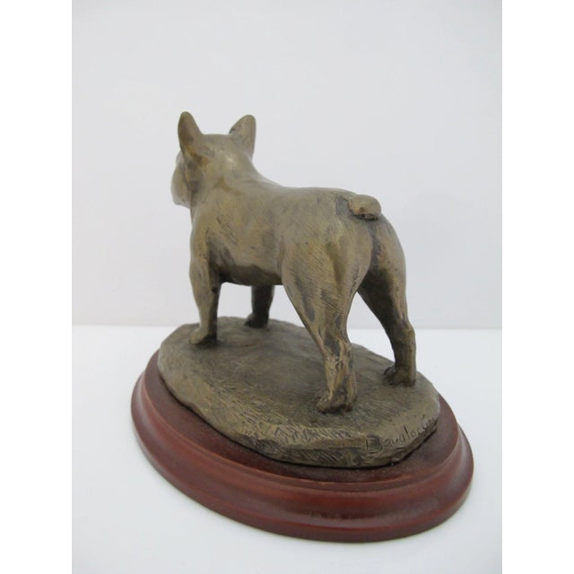 1990s Douglas Gray French Bulldog Cold Cast Bronze Resin Statue Figurine For Sale - Image 5 of 10