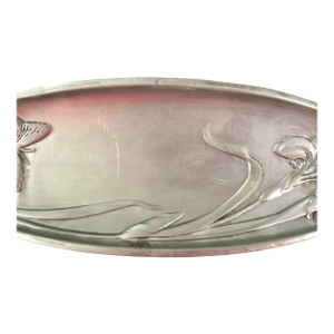 1990s Lenox-“Butterfly Meadow Collection” Aluminum Alloy, Oval Serving Tray