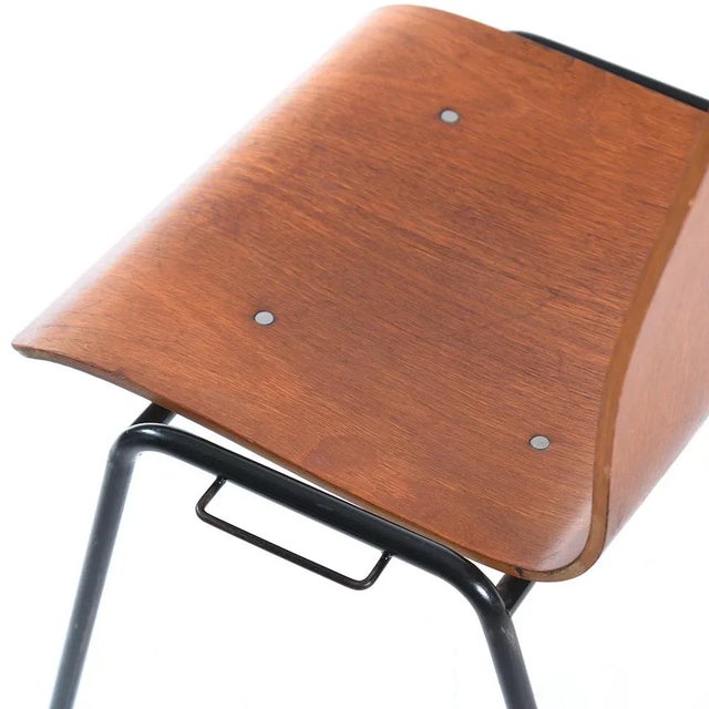German Teak Plywood Stacking Chair, 1960s For Sale - Image 11 of 13