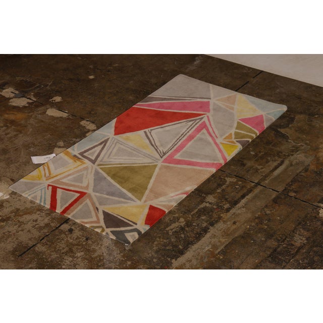 Made with hand-knotted wool, this geometric run joins the latest additions to Rug & Kilim’s Mid-Century Modern Collection,...