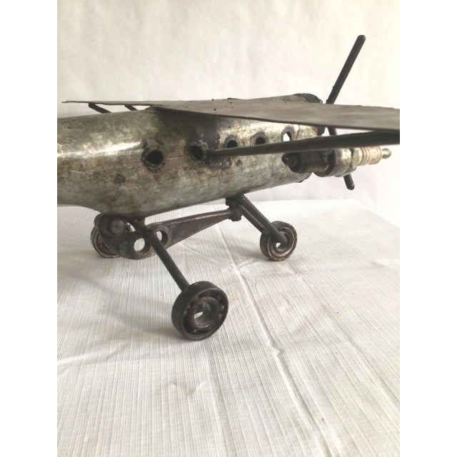 1960s 1960s Steel Industrial Airplane Sculpture For Sale - Image 5 of 9