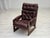 Vintage Scandinavian Highback Chair in Leather and Dark Beech, 1970s For Sale - Image 10 of 18