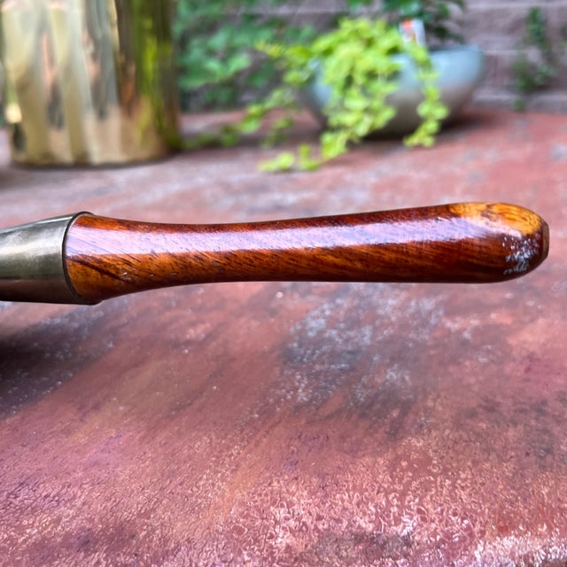 Late 19th Century Standing Victorian Brass and Wooden Scoop For Sale - Image 4 of 5