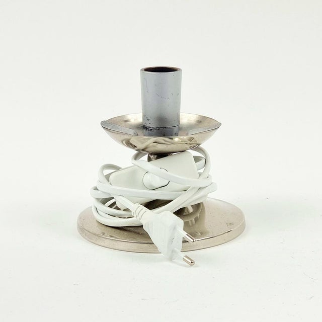 Metal Mid-Century Modern Amber Bubble Glass Table Lamp by Helena Tynell, Germany, 1960s For Sale - Image 7 of 8