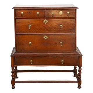 Antique English William & May Chest on Stand For Sale