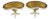 Vintage Hollywood Regency Gold Leaf Glass Kidney Bean Shaped Side Tables - Pair For Sale