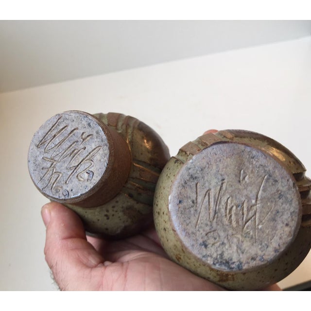 Mid-Century Modern Mushroom Vases by Aage Würtz for Würtz Studio, 1970s, Set of 2 For Sale - Image 3 of 7