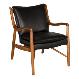 NOIR Weston Chair with Black Leather For Sale