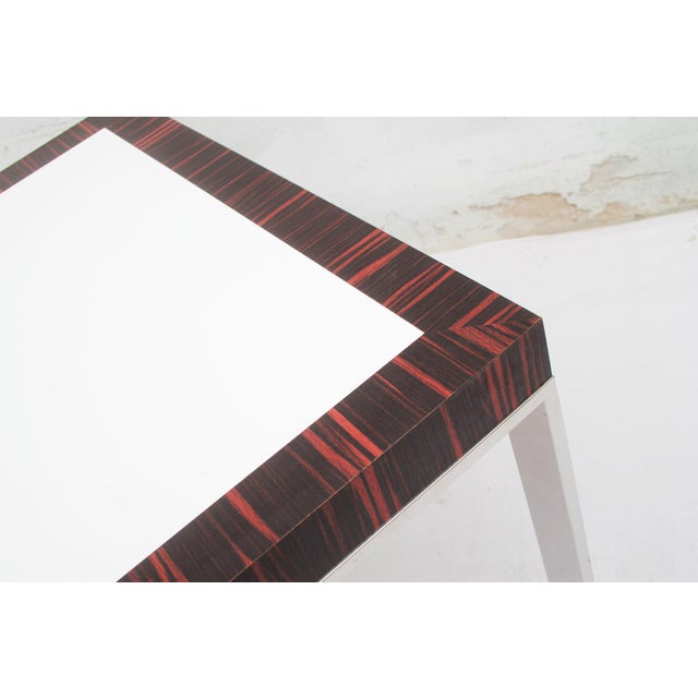 Wood Vintage Cube Table in Chrome and Rosewood, 2000 For Sale - Image 7 of 9