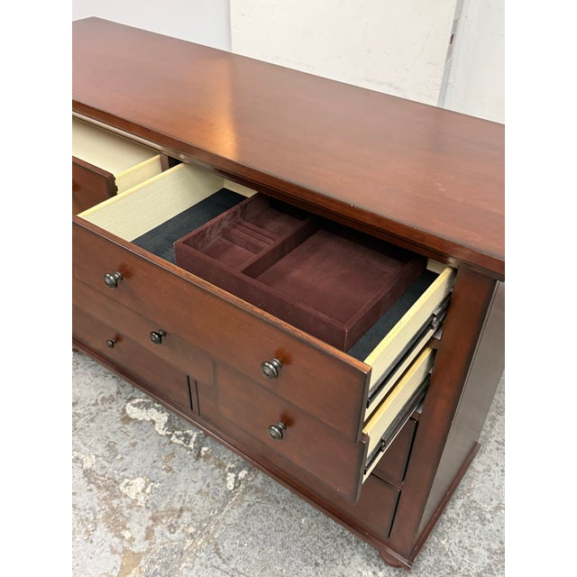 Wood Aspenhome Cambridge Brown Cherry Dresser For Sale - Image 7 of 12