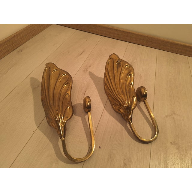 Mid-Century Modern Brass Leaf-Style Wall Lamps by Carlo Giorgi for Bottega Gadda, Set of 2 For Sale - Image 3 of 5