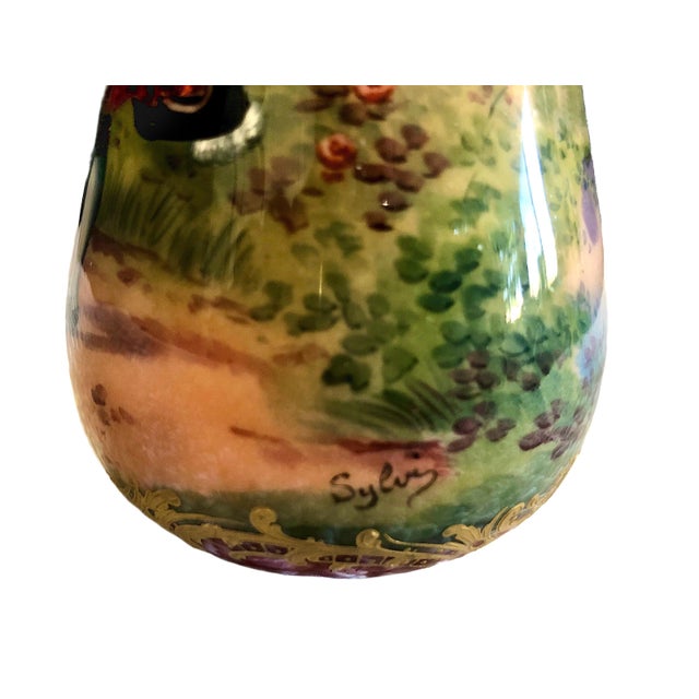 Late 19th Century Antique Romantic French Porcelain-Style Opaline Glass Vase For Sale - Image 5 of 7