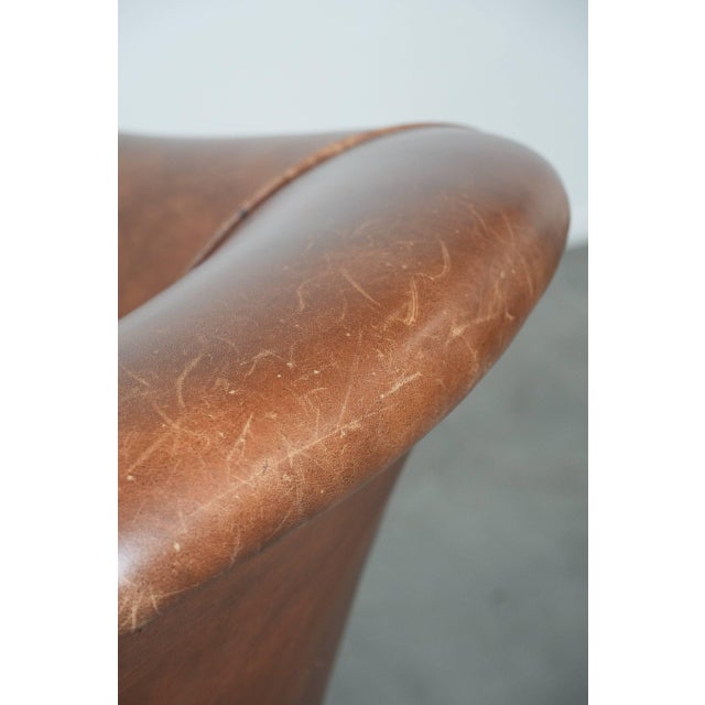 Vintage Club Chair in Cowhide Leather For Sale - Image 13 of 16