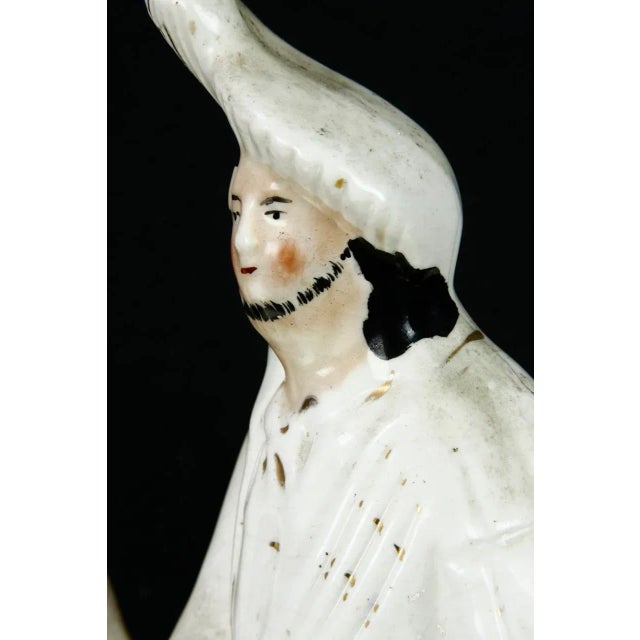 White 19th Century Staffordshire Scottish Highlander Hunters - A Pair For Sale - Image 8 of 12