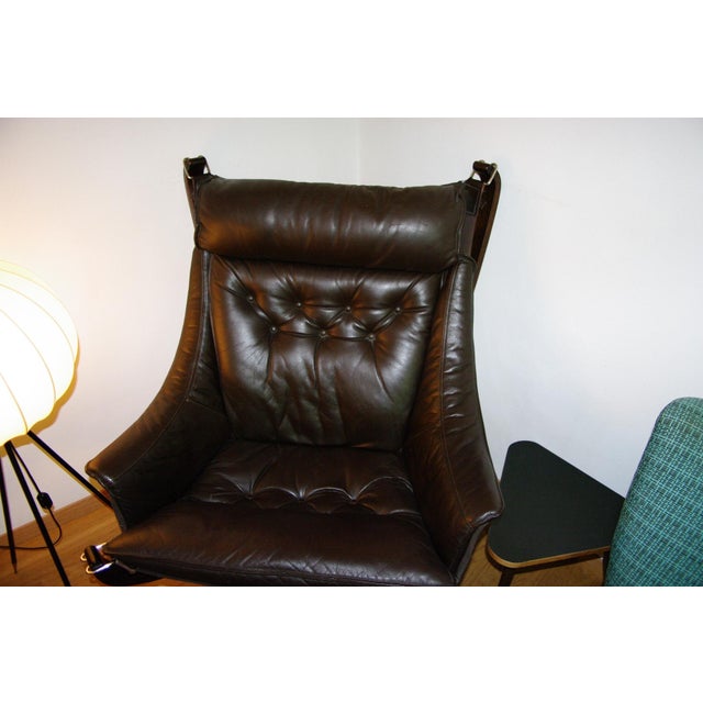Set of Norwegian Falcon Armchair and Ottoman by Sigurd Ressel for Vatne Mobler, 1970s For Sale - Image 14 of 18