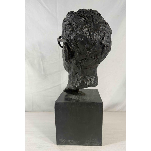Sculpture Materials "Hbs Head I" — Bronze Self-Portrait Bust, Herbert Simon Estate, 1999 For Sale - Image 7 of 7