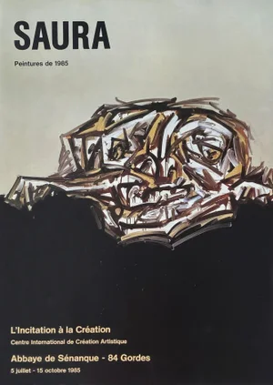 1985 Antonio Saura Abbaye De Senanque Exhibition Poster