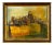 Mid Century Modern Cityscape Oil Painting on Canvas For Sale