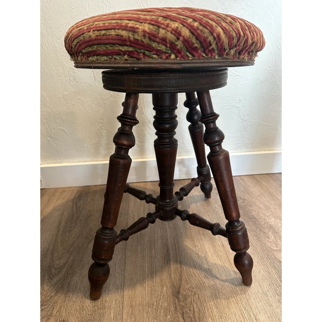 Wood Antique English Stool For Sale - Image 7 of 8