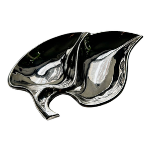 Circa 1970 "California Originals" Silver Ceramic Leaf Bowl