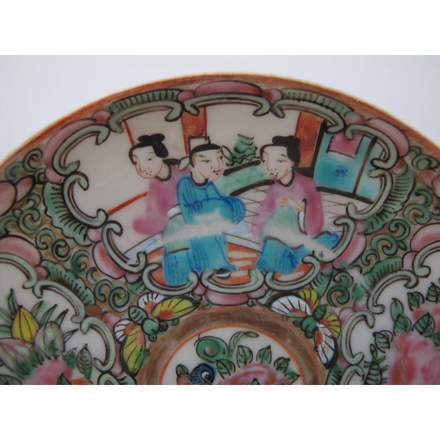 Early 20th Century Chinese Export Famille Rose Medallion Porcelain Demitasse Coffee Cup & Saucer For Sale - Image 5 of 11
