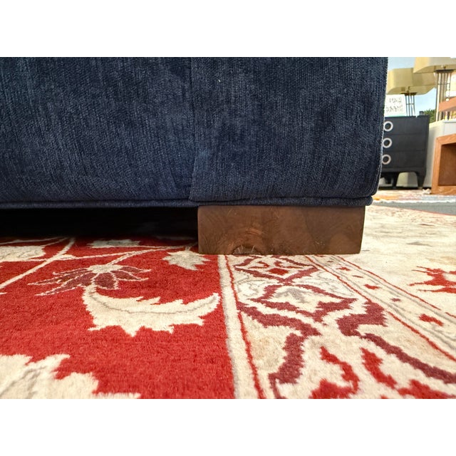 Crate & Barrel Axis Sofa, Midnight Chenille For Sale - Image 9 of 11