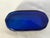 Antique Moser Karlsbad Cobalt Blue Oblong Dish Etched Gilded Band Signed For Sale - Image 9 of 12