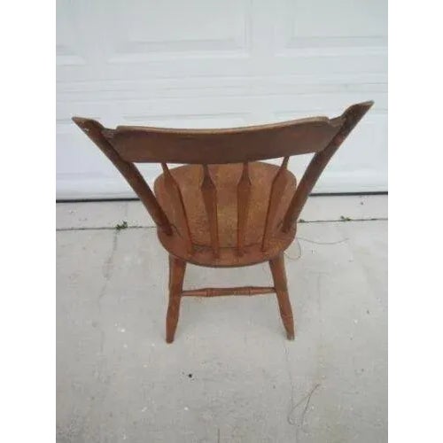 Traditional 1960s Vintage Wood Spindle Back Ethan Allen Dining Side Chair For Sale - Image 3 of 12