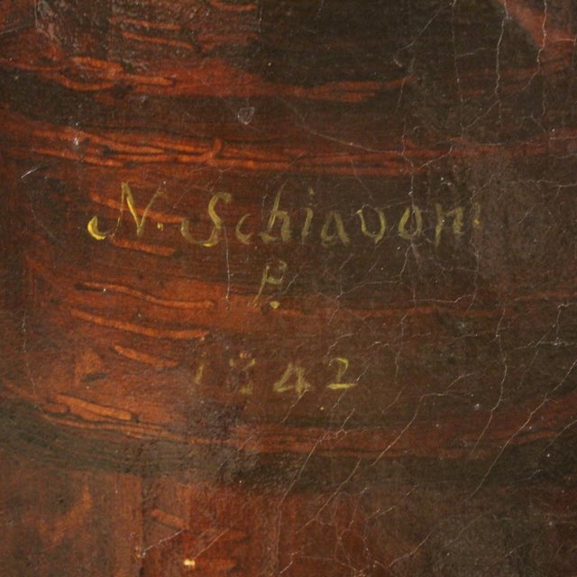 N. Schiavoni, Portrait of a Lady, 1842, Oil on Canvas For Sale - Image 3 of 15