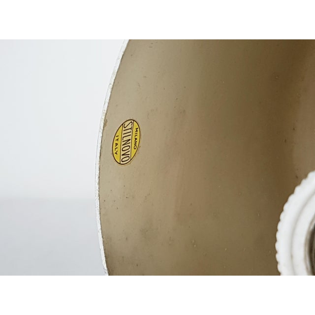 Cylindrical Opaline Glass and Black Metal Flush Mount by Bruno Gatta for Stilnovo, 1950s For Sale - Image 6 of 14