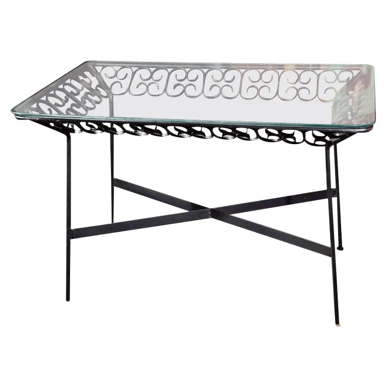 Arthur Umanoff Wrought Iron Table Chairish