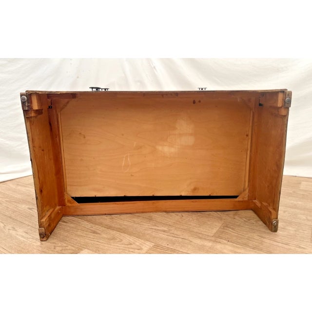 Vintage Art Deco Style Dresser Chest Two Drawers, Waterfall Top, Mirror For Sale - Image 14 of 14