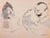 Mino Maccari, Characters, 1932, Watercolor on Paper For Sale