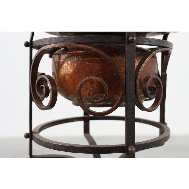 Art Nouveau Planter in Metal and Copper, France, 1920s For Sale - Image 9 of 12