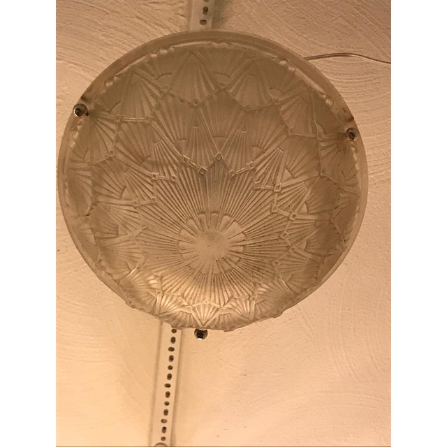 French Art Deco Pendant Chandelier by Hettier and Vincent For Sale In New York - Image 6 of 13