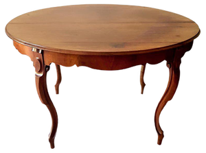 Antique Dining Salon Table with Curved Legs
