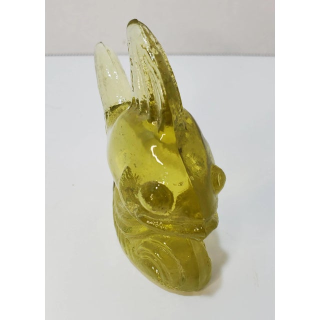 Mid 20th Century Mid Century Yellow Glass Angel Fish Figurine For Sale - Image 5 of 10
