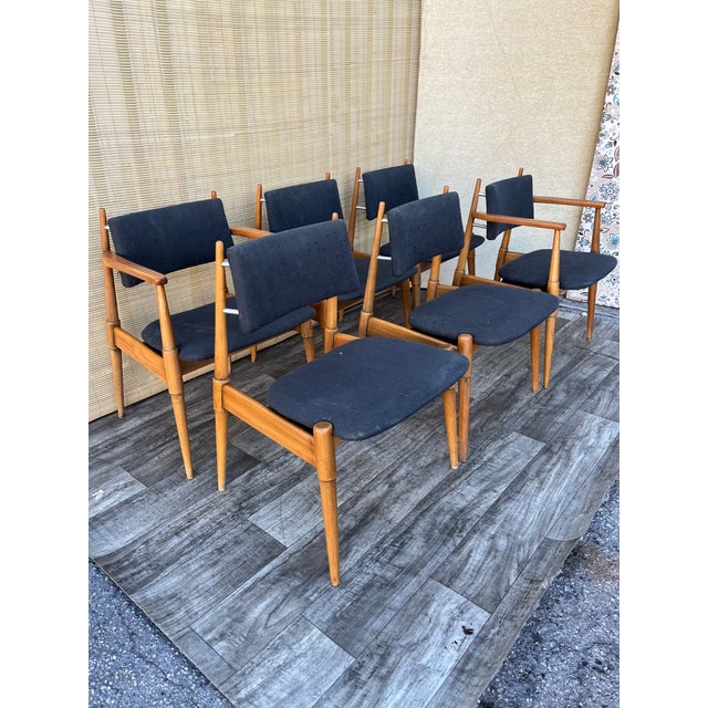 Set of Six Mid-Century Modern Atomic Era Dining Chairs Circa 1960s For Sale - Image 18 of 18