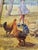 Lo Presti, Children with Chickens, 1920s, Oil Painting on Canvas, Framed For Sale - Image 12 of 15
