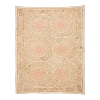 Samarkand Suzani Wall Hanging - Boho Textile 7'7'' X 11'4'' For Sale