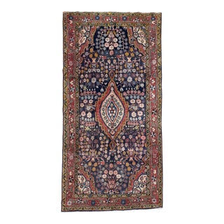 Antique Persian Sultanabad Hand-Knotted Rug 4'6" X 10'6" For Sale