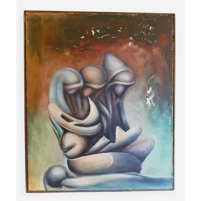 Justin Pelissier, Les 3 Saintes Amarie, 1970s, Oil on Canvas For Sale - Image 17 of 17