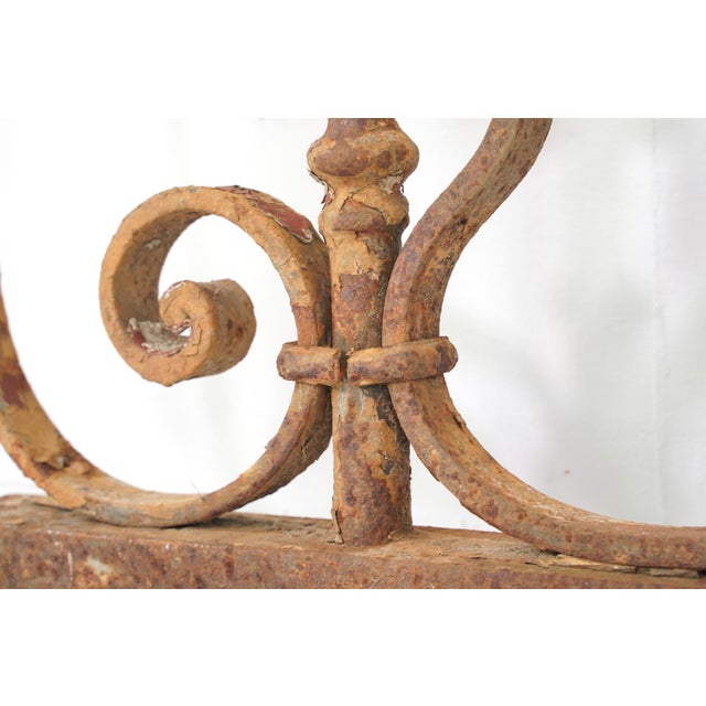 Early 20th Century Pair of Antique Gothic Revival Wrought Iron Roof Crestings For Sale - Image 5 of 10