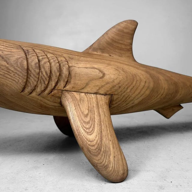 Large Wooden Shark, Japan, 1950 For Sale - Image 6 of 16
