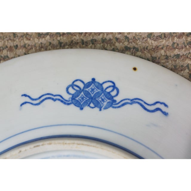 Vintage Japanese Blue White & Polychrome Imari Charger Plates 12" - 5 pcs For Sale - Image 14 of 15