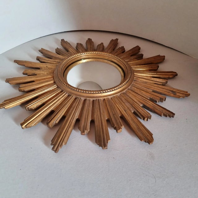 Mid-Century Modern Sun Wall Mirror, 1960s For Sale - Image 3 of 10